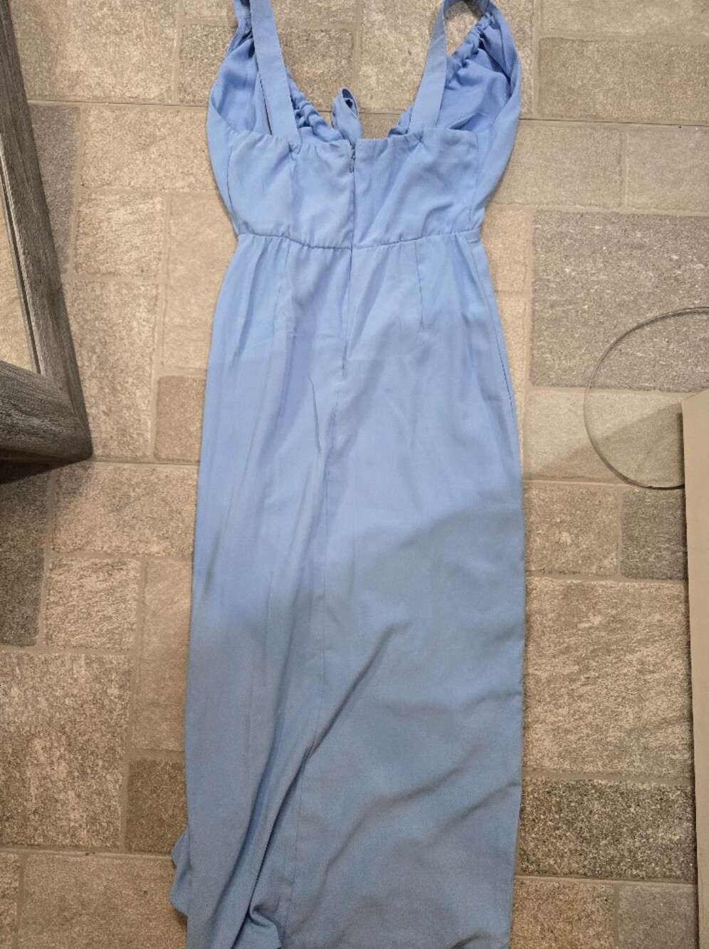 Abercrombie And Fitch XS Light Blue Tie-Front Cinch Summer Resort Midi Dress 2 4 - Picture 13 of 14